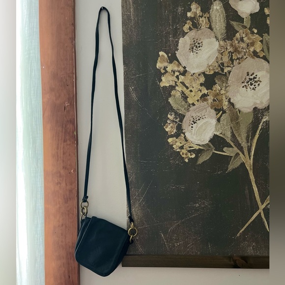 small and simple vintage black leather purse - Picture 2 of 2